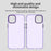 For iPhone 15 Case PC+TPU+PET Matte Anti-Drop Phone Back Cover - Purple - 6