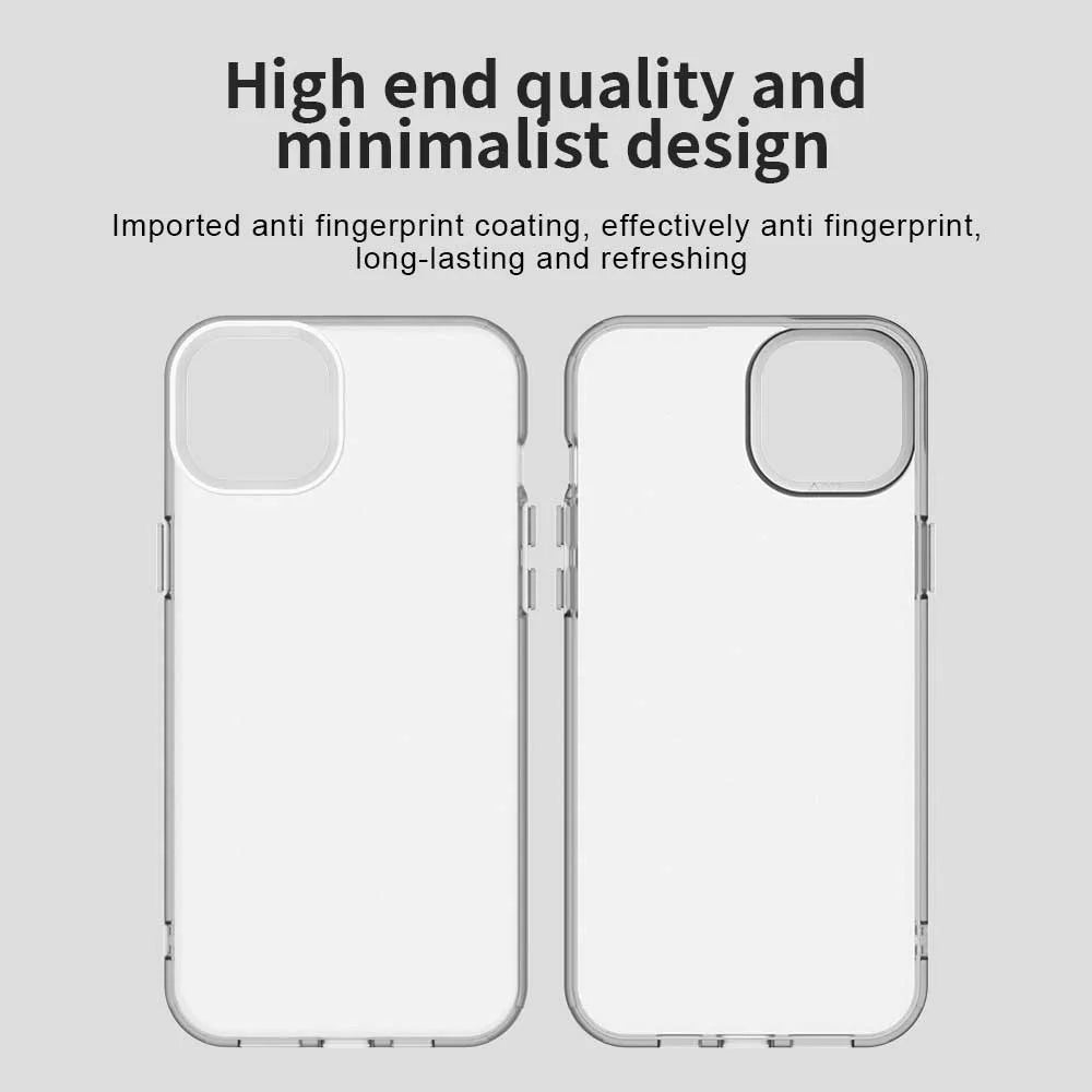 For iPhone 15 Plus / 14 Plus Case PC+TPU+PET Matte Anti-Drop Phone Back Cover - White - 7