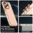 For iPhone 16 Pro Case PC+TPU+PET Matte Anti-Drop Phone Back Cover - Orange - 3