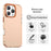 For iPhone 16 Pro Case PC+TPU+PET Matte Anti-Drop Phone Back Cover - Orange - 4