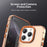 For iPhone 16 Pro Case PC+TPU+PET Matte Anti-Drop Phone Back Cover - Orange - 6