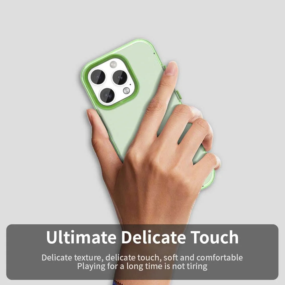 For iPhone 16 Pro Max Case PC+TPU+PET Matte Anti-Drop Phone Back Cover - Green - 5
