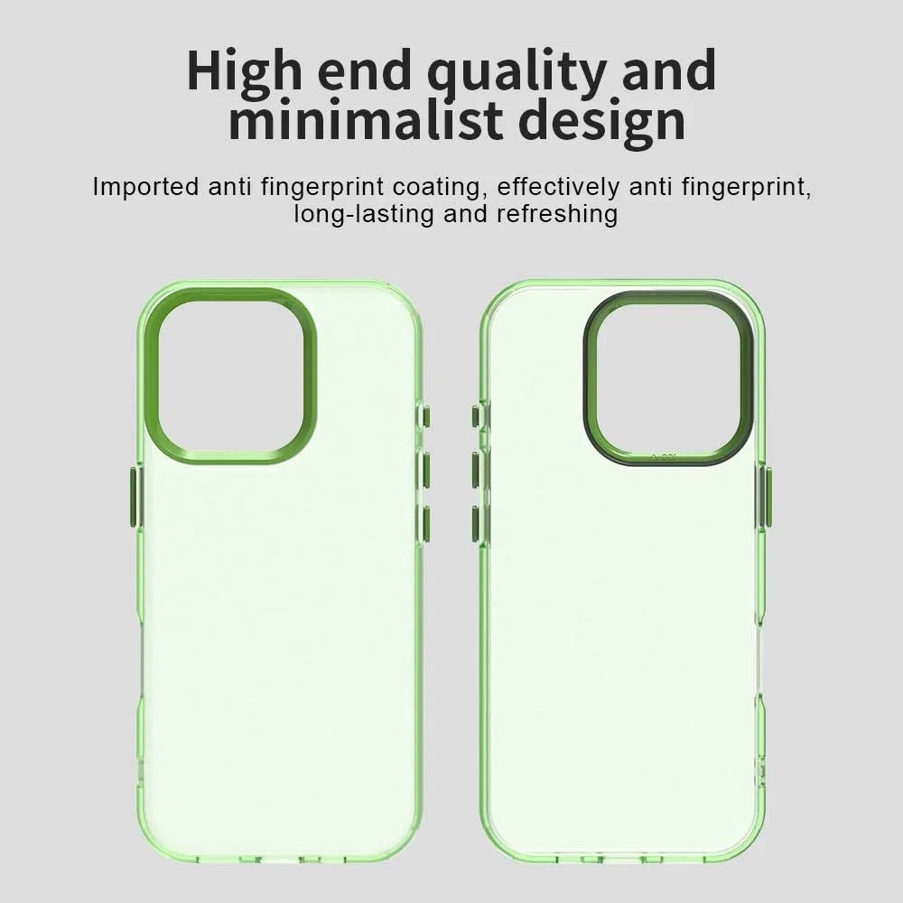 For iPhone 16 Pro Max Case PC+TPU+PET Matte Anti-Drop Phone Back Cover - Green - 7