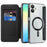 For Samsung Galaxy A06 4G Magnetic Case RFID Blocking Leather Phone Cover - Black - 2
