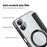 For Samsung Galaxy A06 4G Magnetic Case RFID Blocking Leather Phone Cover - Black - 6
