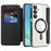 For Samsung Galaxy A16 4G / 5G Magnetic Case RFID Blocking Leather Phone Cover - Black - 2