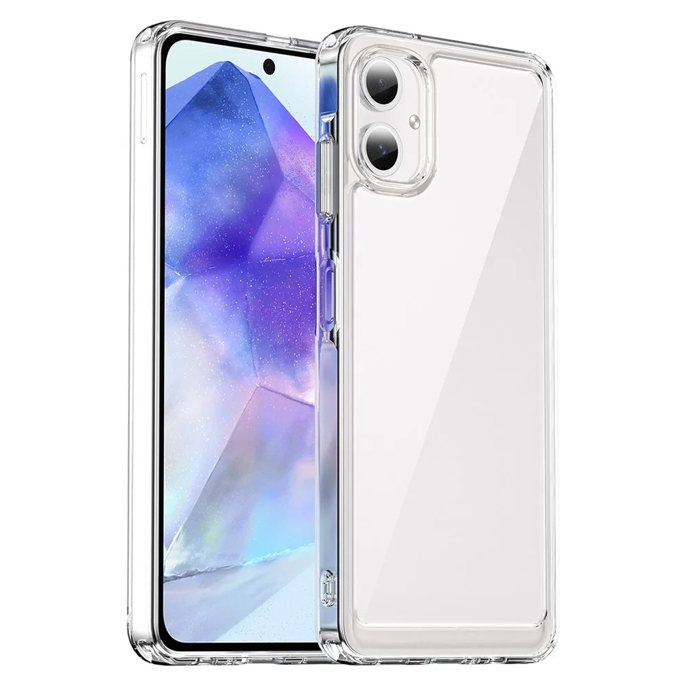 WANLONFENG MF Series for Samsung Galaxy A06 4G Case TPU+Acrylic Clear Phone Cover with Tempered Glass Film - 2