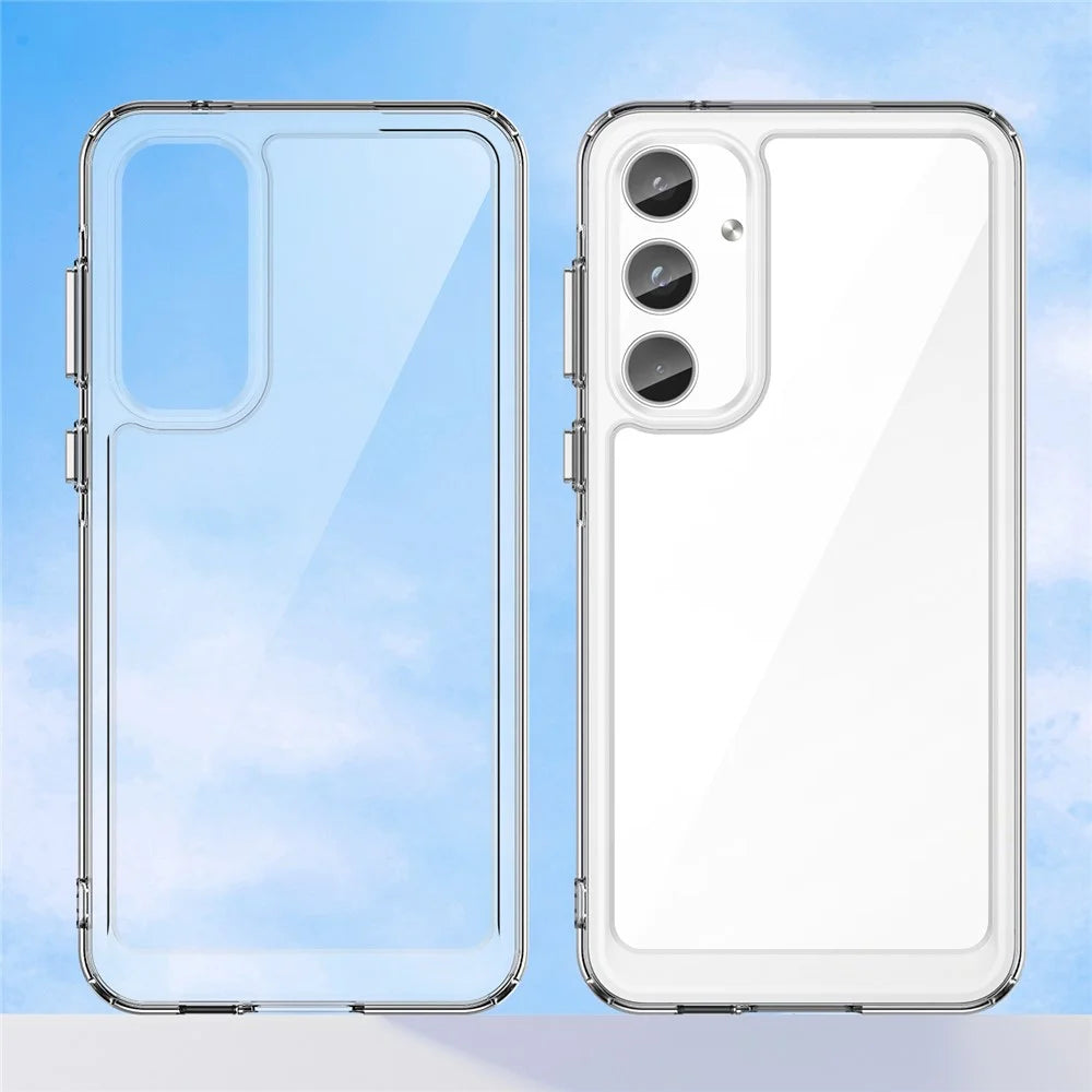 WANLONFENG MF Series for Samsung Galaxy A05s 4G Case TPU+Acrylic Clear Phone Cover with Tempered Glass Film - 3