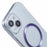 For iPhone 14 Case Compatible with MagSafe CD Vein TPU+Acrylic Phone Cover - Purple - 5