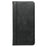 For iPhone 14 Case Hidden Magnetic Closure Calf Texture Leather Phone Cover - Black - 5