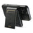 SUTENI H19 For iPhone 16 Pro Max Magnetic Case Waxy Texture Card Slots Leather Back Phone Cover - Black - 5