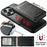SUTENI H19 For iPhone 16 Pro Max Magnetic Case Waxy Texture Card Slots Leather Back Phone Cover - Black - 7
