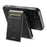 SUTENI H19 For iPhone 16 Magnetic Case Waxy Texture Card Slots Leather Back Phone Cover - Black - 4