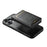 SUTENI H19 For iPhone 16 Magnetic Case Waxy Texture Card Slots Leather Back Phone Cover - Black - 5