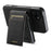 SUTENI H19 For iPhone 16 Plus Magnetic Case Card Holder Kickstand Litchi Texture Leather Back Cover - Black - 4