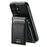 SUTENI H19 For iPhone 16 Plus Magnetic Case Carbon Fiber Texture Leather Back Cover with Card Bag - 1