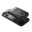 SUTENI H19 For iPhone 16 Plus Magnetic Case Carbon Fiber Texture Leather Back Cover with Card Bag - 5