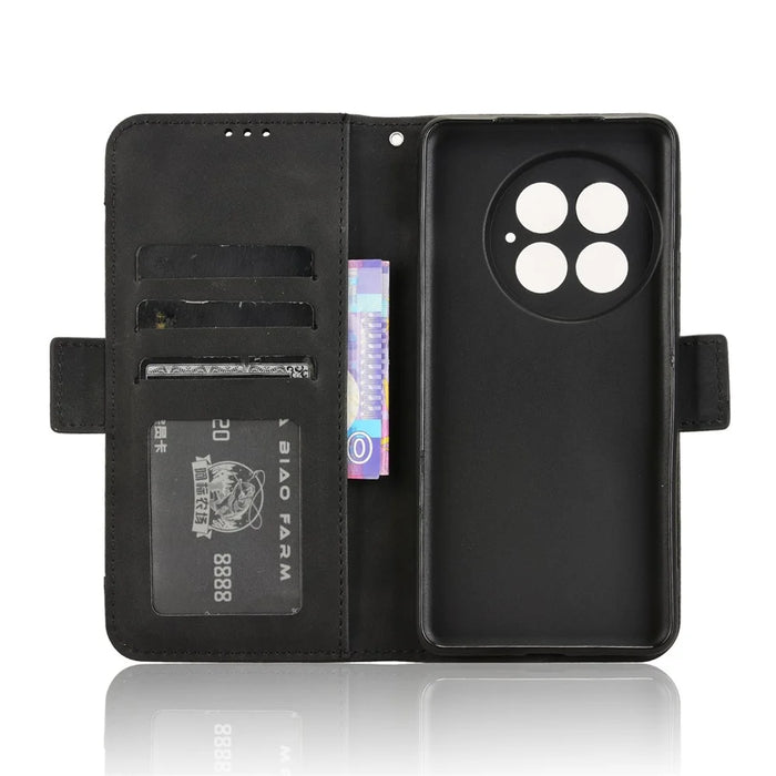 For OnePlus 13 Leather Case Phone Wallet Cover with Multiple Card Slots - Black - 5