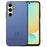 For Samsung Galaxy S24 FE Case Cloth Texture Leather+PC+TPU Anti-Drop Phone Cover - Blue - 1