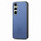 For Samsung Galaxy S24 FE Case Cloth Texture Leather+PC+TPU Anti-Drop Phone Cover - Blue - 2
