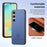 For Samsung Galaxy S24 FE Case Cloth Texture Leather+PC+TPU Anti-Drop Phone Cover - Blue - 5