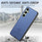 For Samsung Galaxy S24 FE Case Cloth Texture Leather+PC+TPU Anti-Drop Phone Cover - Blue - 6