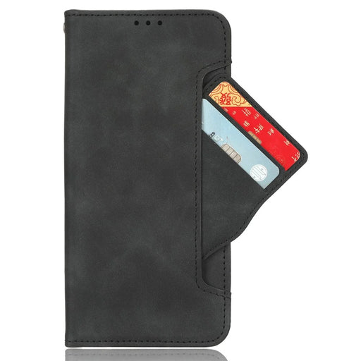 For Infinix Hot 50 Pro+ 4G X6880 Leather Case Phone Wallet Cover with Multiple Card Slots - Black - 2