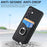 For Samsung Galaxy S25+ Case Card Slots Ring Holder Kickstand Phone Cover - Black - 2