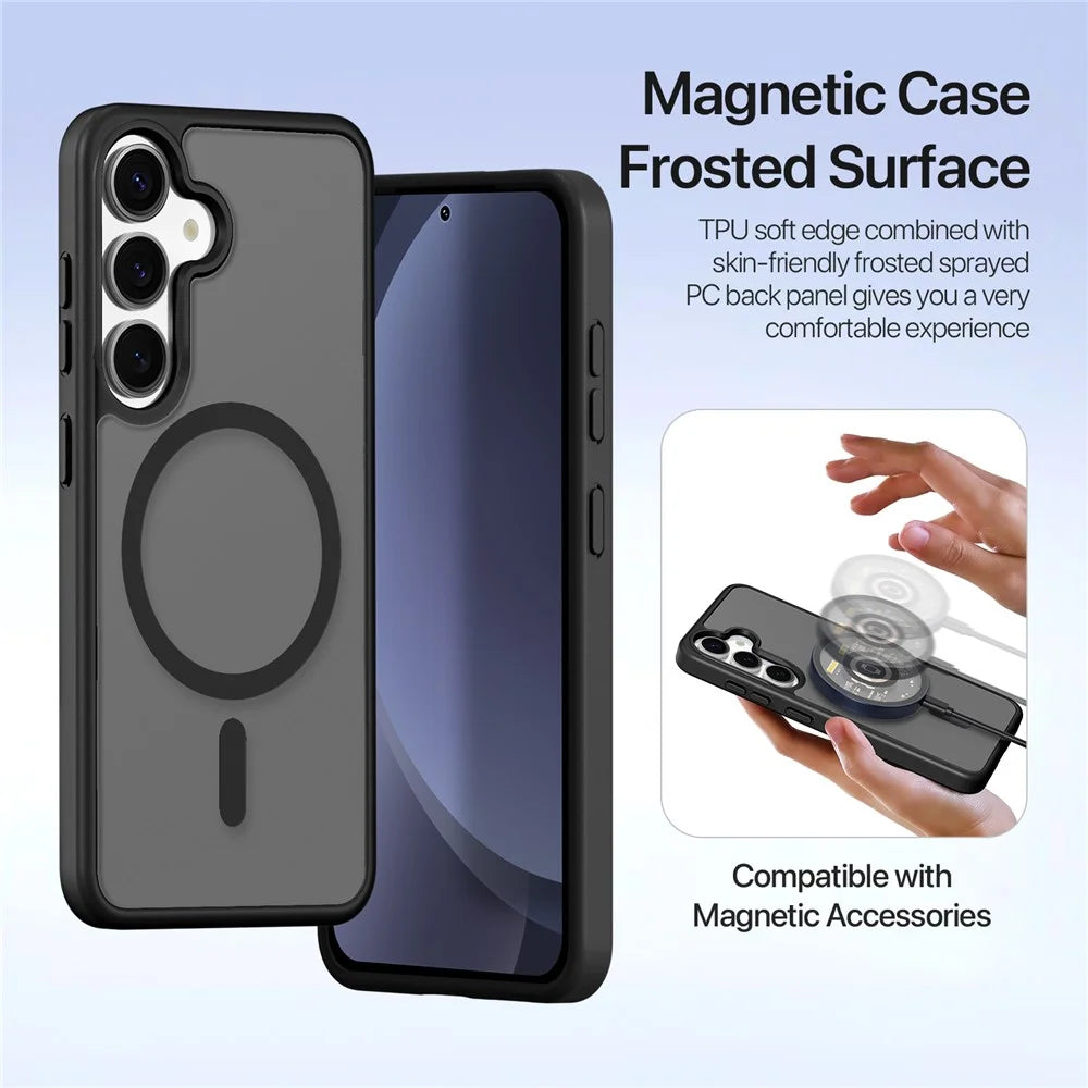 DUX DUCIS For Samsung Galaxy S25 Case  Lawa Series Detachable Magnetic Cowhide Leather Cover Zipper Wallet - Black - 6