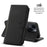 For iPhone 14 Cross Texture Wallet Stand Leather Protective Cover Detachable TPU Back Case - Black - 3