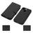 For iPhone 14 Cross Texture Wallet Stand Leather Protective Cover Detachable TPU Back Case - Black - 5
