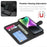 For iPhone 14 Cross Texture Wallet Stand Leather Protective Cover Detachable TPU Back Case - Black - 6