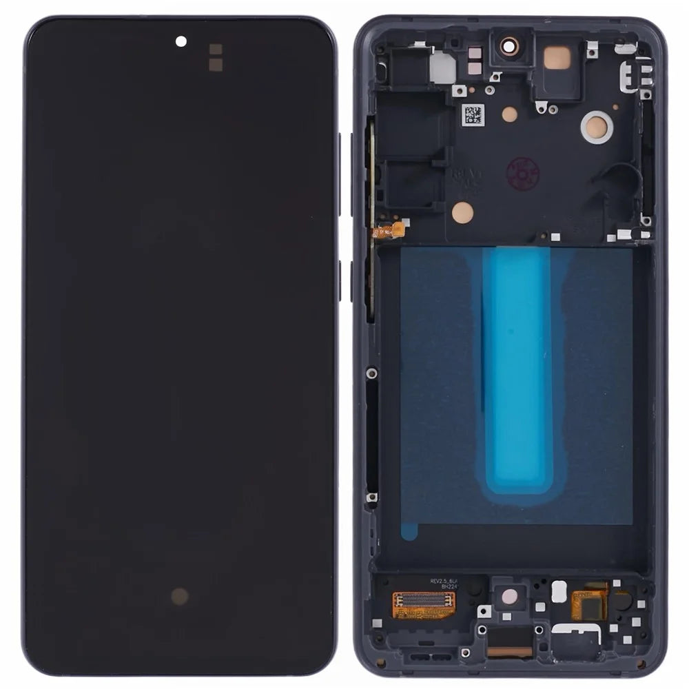 For Samsung Galaxy S21 FE 5G G990 Grade C OLED Screen and Digitizer Assembly + Frame (Without Logo) - Graphite - 1