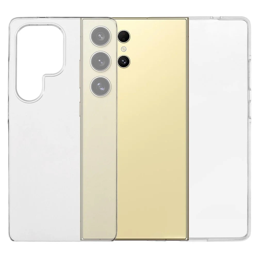 For Samsung Galaxy S25 Ultra Case TPU Frame Clear Acrylic Back Phone Cover with PET Film - 1