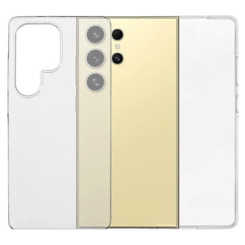 For Samsung Galaxy S25 Ultra Case TPU Frame Clear Acrylic Back Phone Cover with PET Film - 1