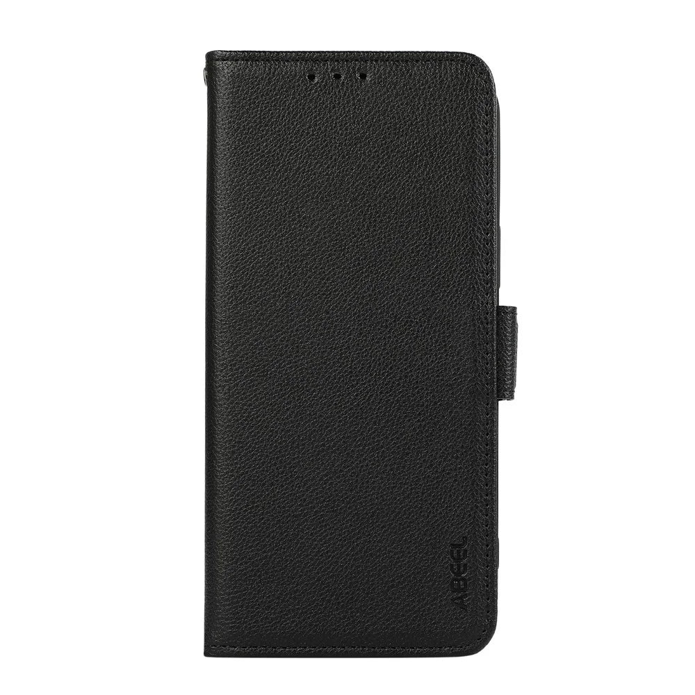 ABEEL For OnePlus 13 Case Litchi Texture Leather RFID Blocking Phone Cover - Black - 7
