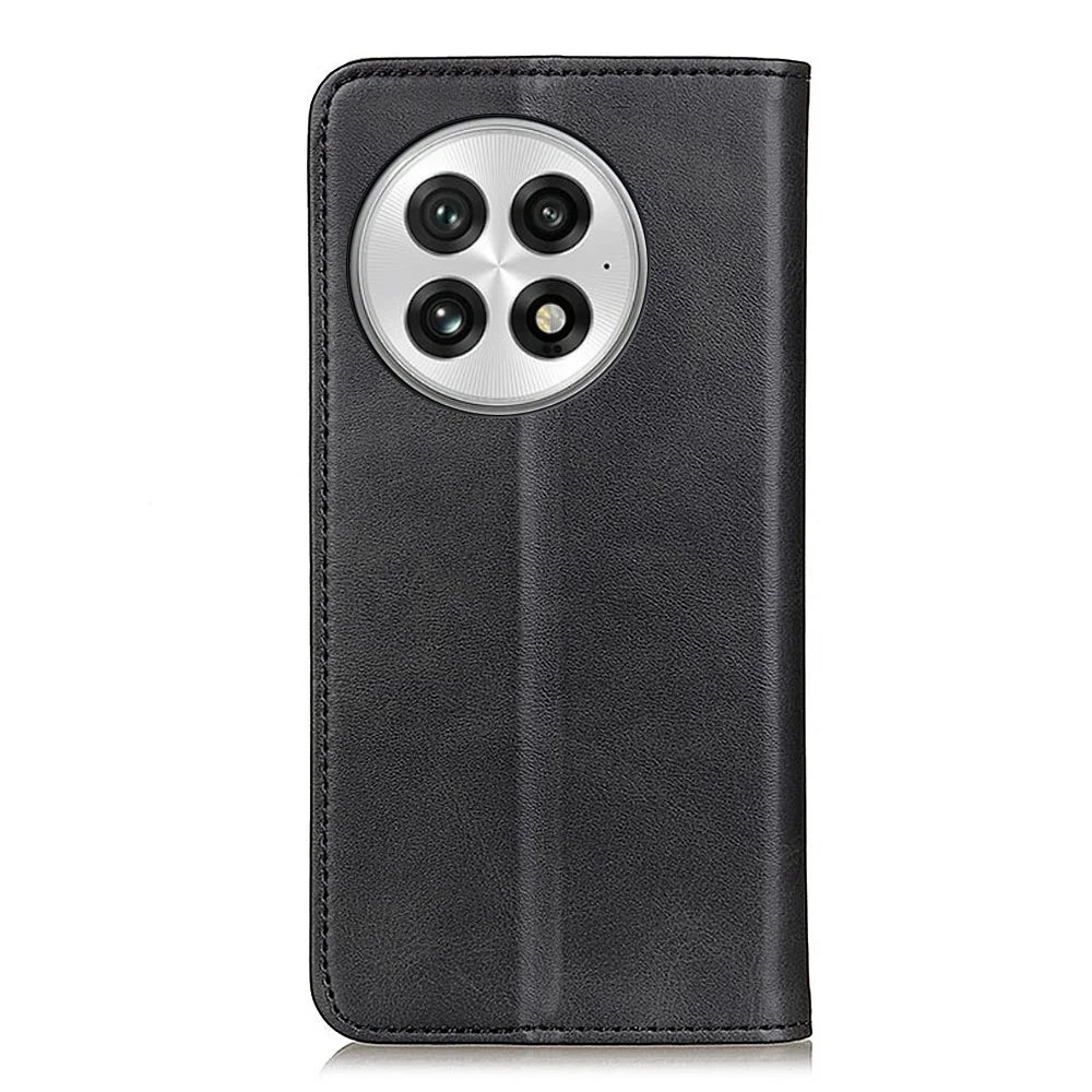 For OnePlus 13 Case Split Leather Flip Wallet Phone Cover - Black - 7