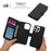 For iPhone 14 Pro Max Cross Texture Flodable Stand Leather Wallet Cover Detachable TPU Protective Case - Black - 5