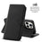 For iPhone 14 Pro Max Cross Texture Flodable Stand Leather Wallet Cover Detachable TPU Protective Case - Black - 7
