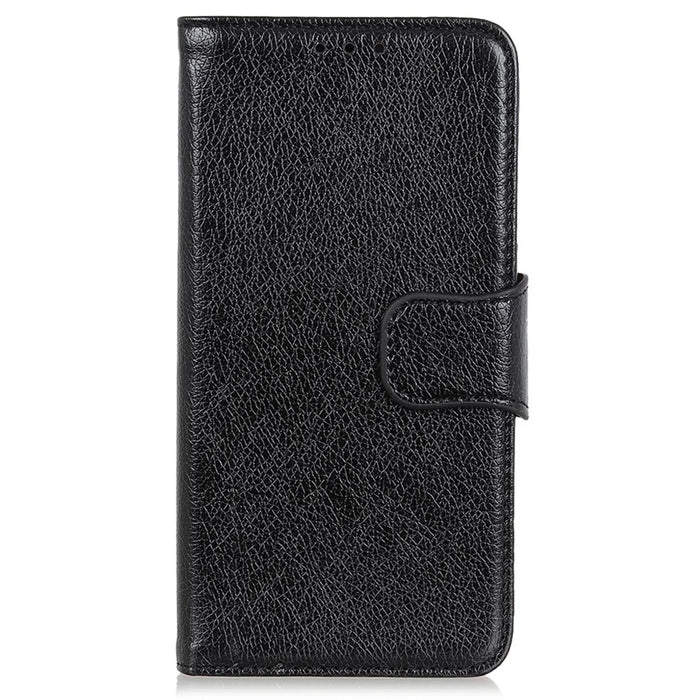 For OnePlus 13 Case Nappa Texture Split Leather Wallet Phone Cover - Black - 6