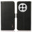 KHAZNEH For OnePlus 13 Phone Case Genuine Cow Leather Cover RFID Blocking - Black - 1