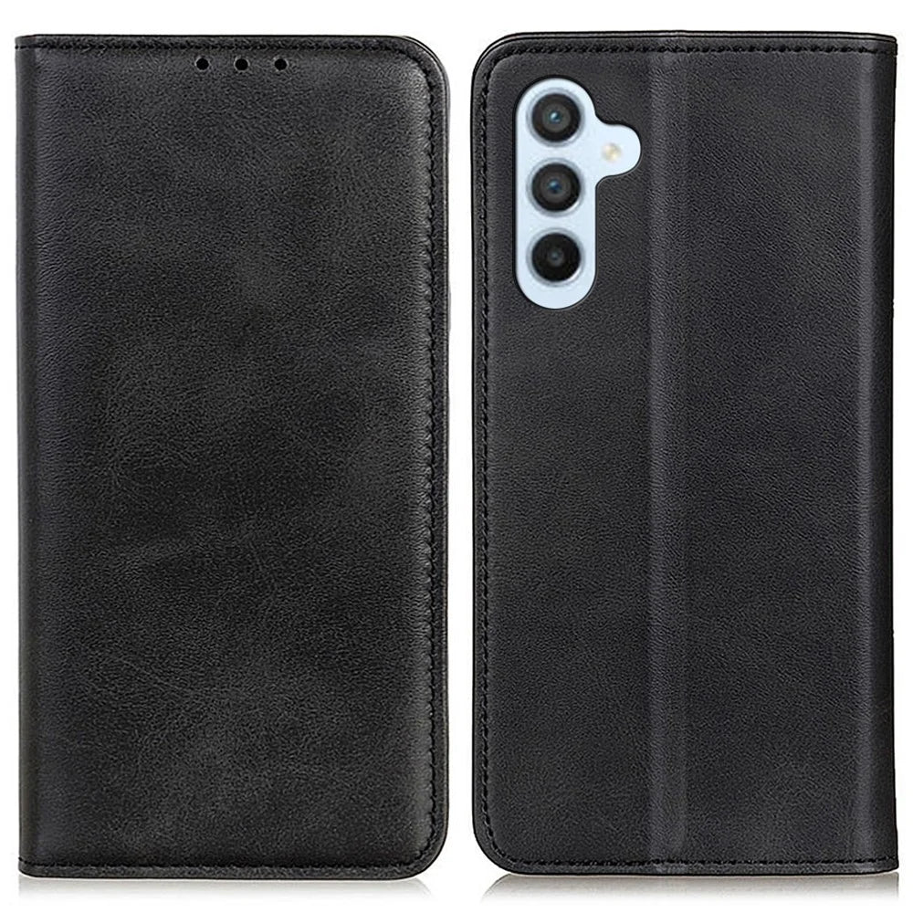 For Samsung Galaxy A36 5G Case Split Leather Flip Wallet Phone Cover - Black - 1
