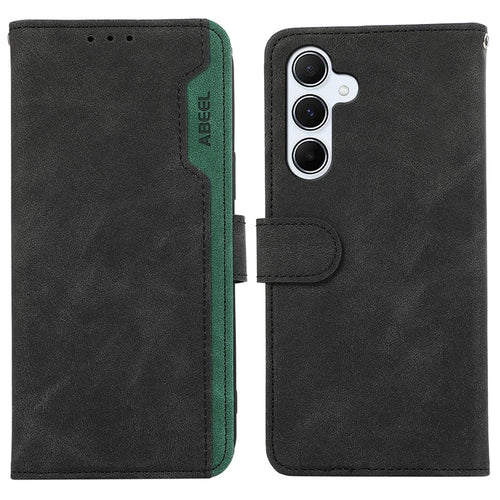 ABEEL For Samsung Galaxy A36 5G Case Color Splicing Leather Flip Phone Cover RFID Blocking - Black - 1