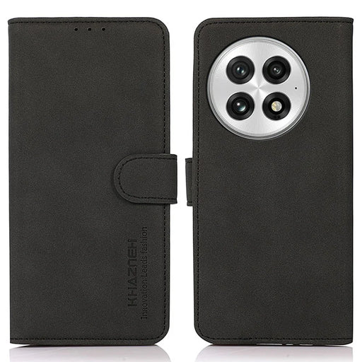 KHAZNEH For OnePlus 13 Stand Case PU Leather Wallet Phone Cover - Black - 1