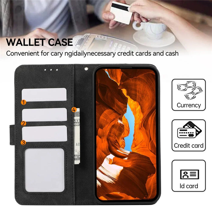 ABEEL For OnePlus 13 Case Color Splicing Leather Flip Phone Cover RFID Blocking - Black - 5