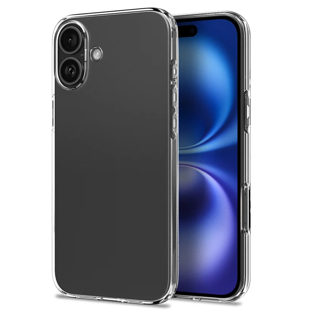 NORTHJO for iPhone 16 TPU Clear Phone Case with Tempered Glass Screen Protector and Lens Film - 2