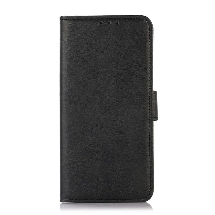 For Samsung Galaxy A36 5G Case Cowhide Texture Leather Wallet Phone Cover with Stand - Black - 6