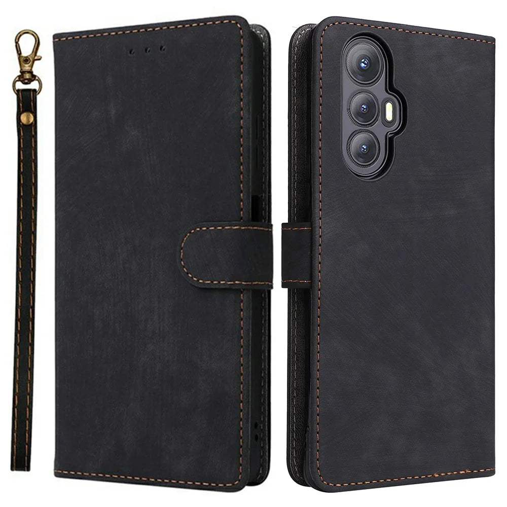 For Cubot Max 5 Wallet Case RFID Blocking PU Leather Cover Stand View - Black - 1