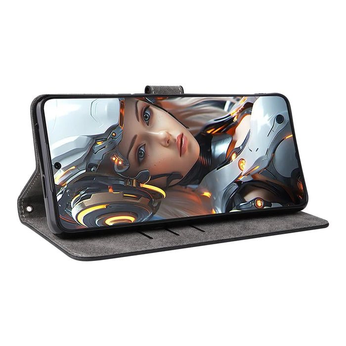 For Cubot Max 5 Wallet Case RFID Blocking PU Leather Cover Stand View - Black - 4