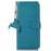 For OnePlus 13 Case RFID Blocking Genuine Cow Leather Phone Cover Litchi Texture - Blue - 6